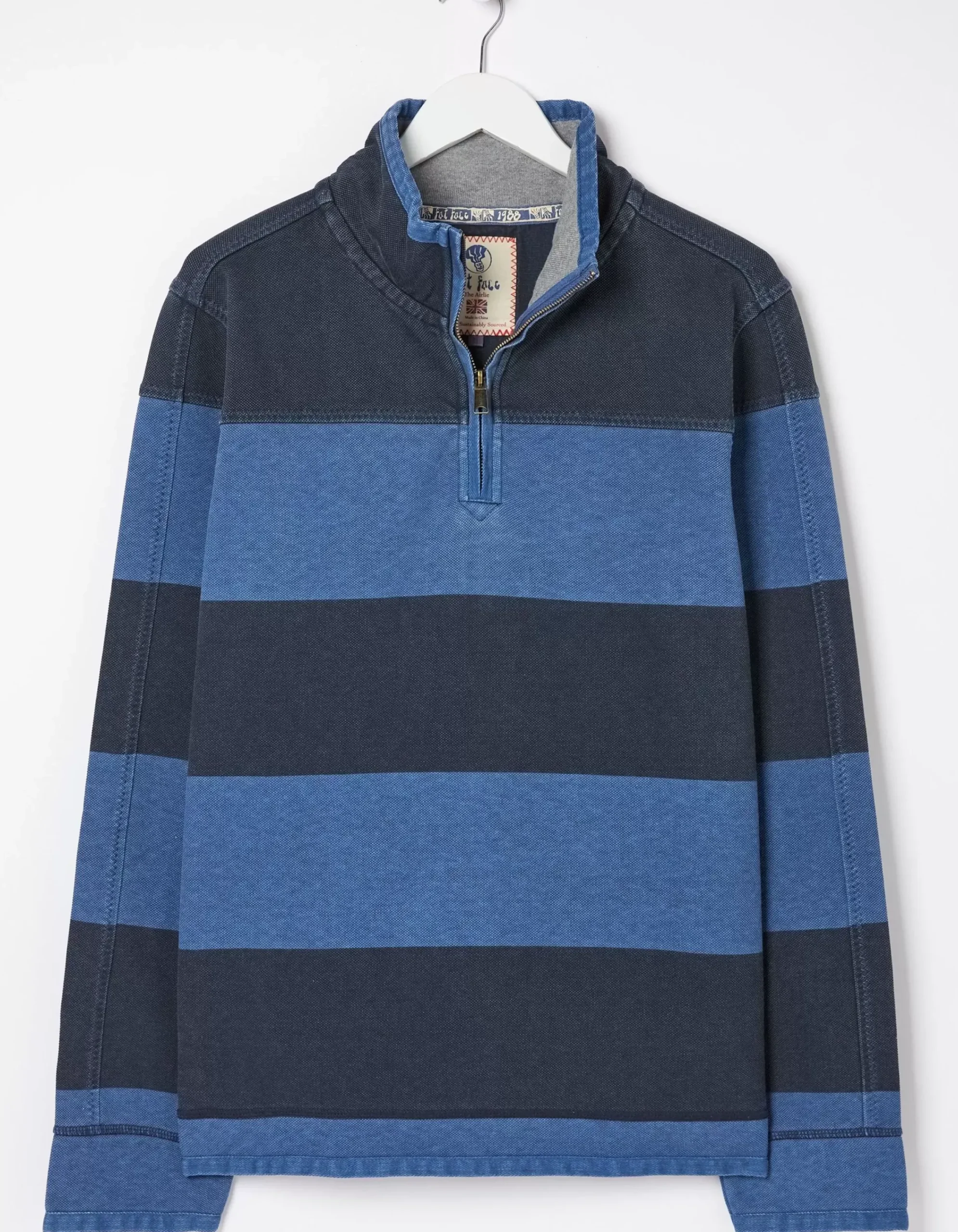 Men FatFace Sweatshirts & Hoodies|Airlie Tonal Stripe Sweatshirt
