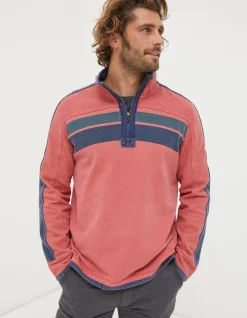 Men FatFace Sweatshirts & Hoodies|Airlie Yoke Stripe Sweatshirt