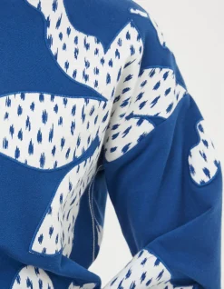 Women FatFace View All|Alex Textured Leaves Crew Sweatshirt