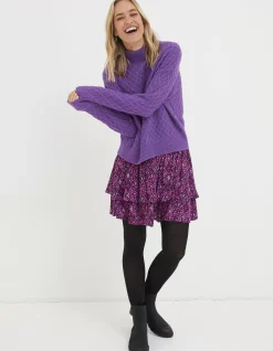 Women FatFace View All|Ali Ikat Geo Flippy Skirt