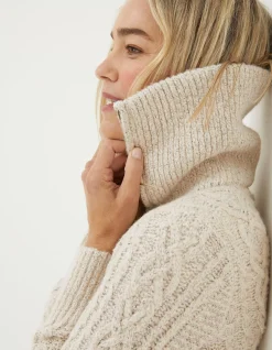 Women FatFace View All|Alicia Collar Cable Knit Cardigan