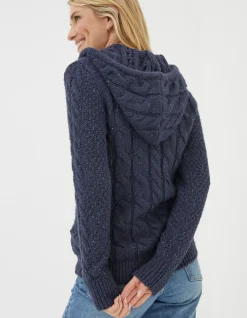 Women FatFace Knitwear|Alicia Zip Through Hoodie