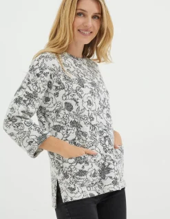 Women FatFace Sweatshirts & Hoodies|Amari Jacquard Sweatshirt