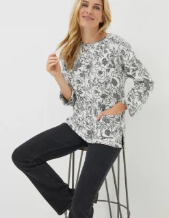 Women FatFace Sweatshirts & Hoodies|Amari Jacquard Sweatshirt