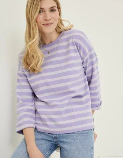Women FatFace Sweatshirts & Hoodies|Amari Stripe Crew