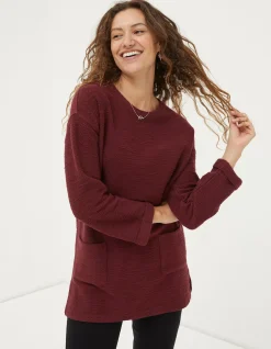 Women FatFace Sweatshirts & Hoodies|Amari Textured Tunic