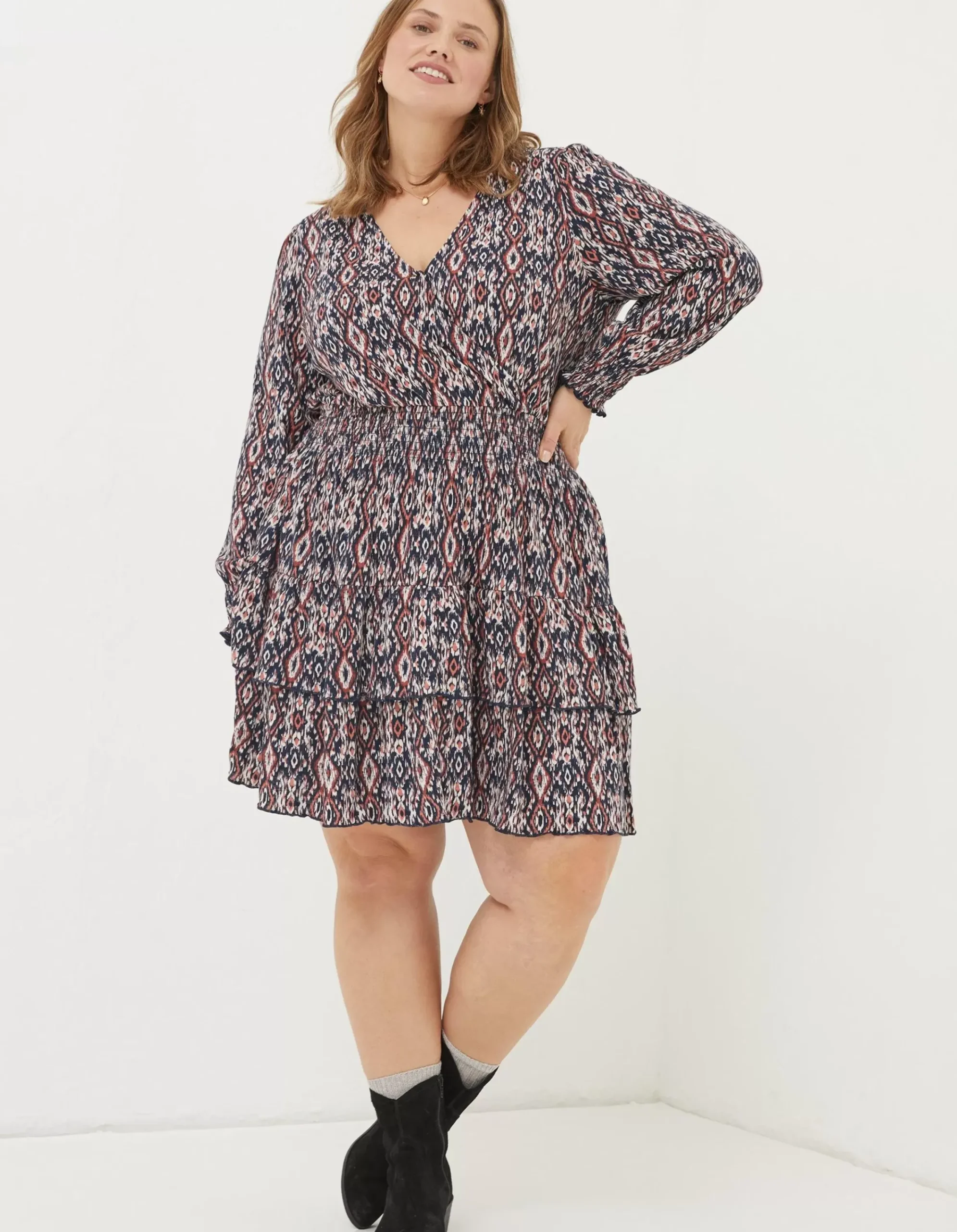 Women FatFace View All|Amba Ikat Geo Dress