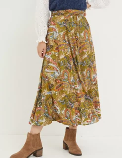 Women FatFace View All|Amelie Prairie Paisley Midi Skirt