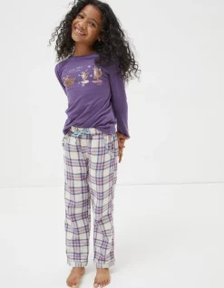Girls FatFace View All|Animal Check Pyjama Set