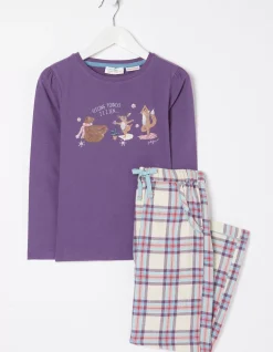 Girls FatFace View All|Animal Check Pyjama Set