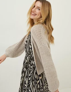 Women FatFace Knitwear|Anna Crochet Cardigan