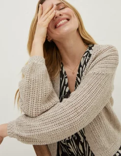 Women FatFace Knitwear|Anna Crochet Cardigan