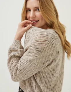 Women FatFace Knitwear|Anna Crochet Cardigan