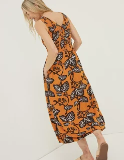 Women FatFace Dresses|Anna Vine Floral Midi Dress