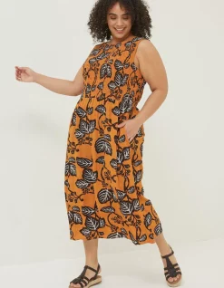 Women FatFace Dresses|Anna Vine Floral Midi Dress