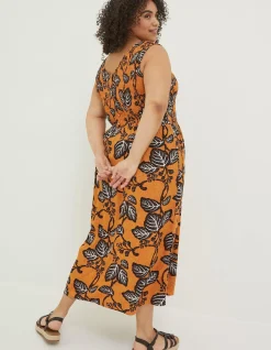 Women FatFace Dresses|Anna Vine Floral Midi Dress