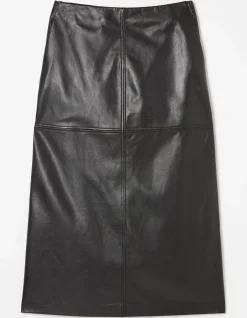 Women FatFace View All|Anya Leather Midi Skirt