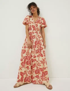 Women FatFace Dresses|Aubrey Vine Floral Maxi Dress
