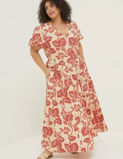 Women FatFace Dresses|Aubrey Vine Floral Maxi Dress