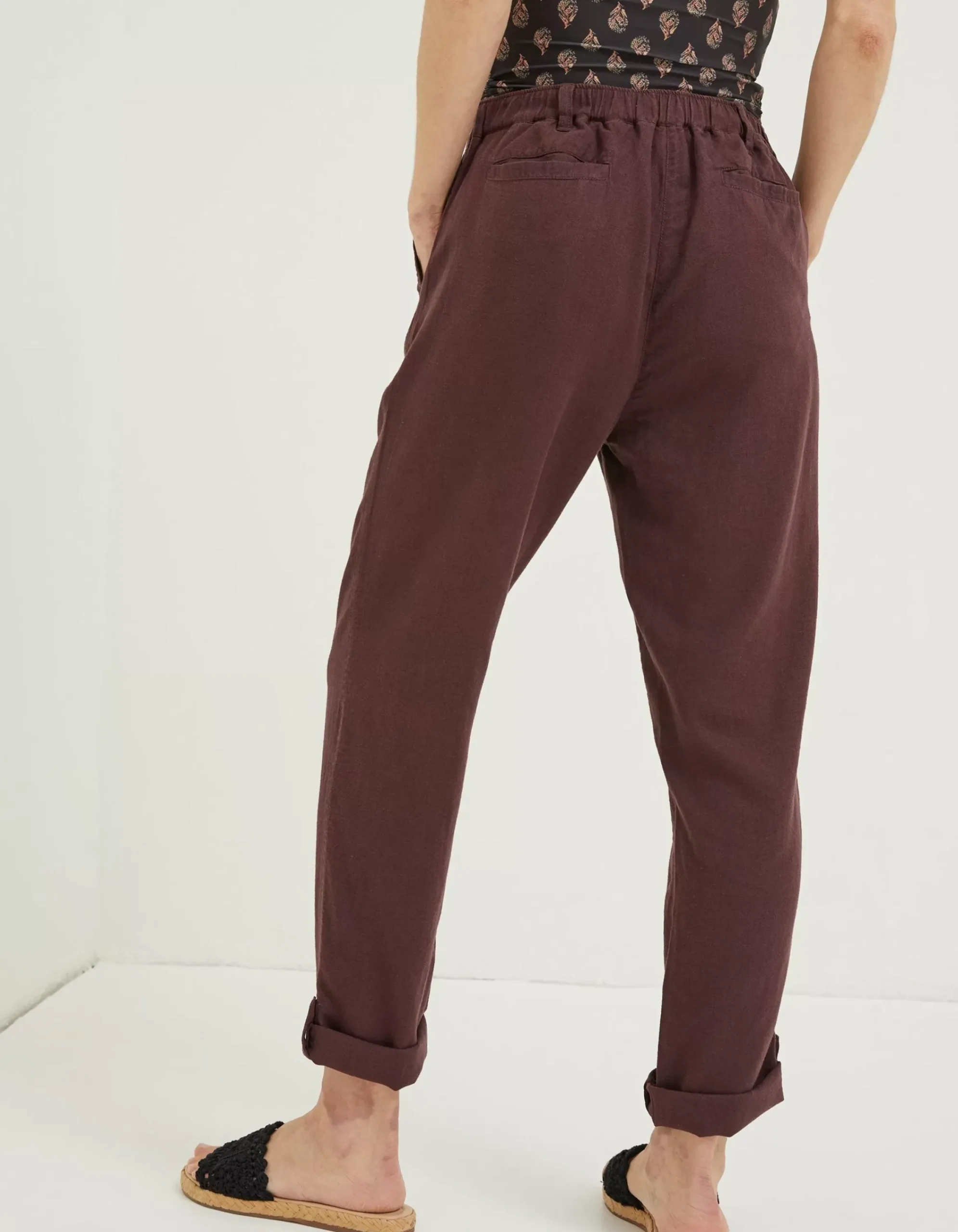 Women FatFace Trousers & Leggings|Austell Linen Blend Jogger