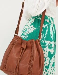 Women FatFace View All|Awna Leather Bucket Bag