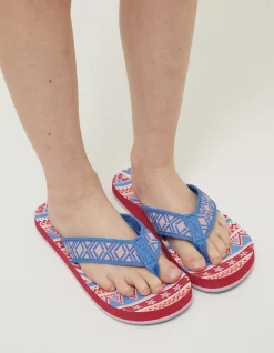 Girls FatFace View All|Aztec Flip Flops