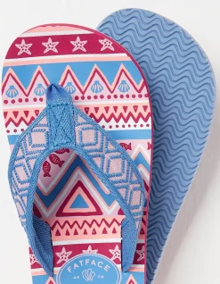 Girls FatFace View All|Aztec Flip Flops