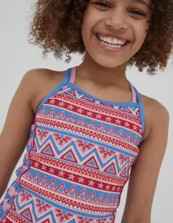 Girls FatFace View All|Aztec Tankini