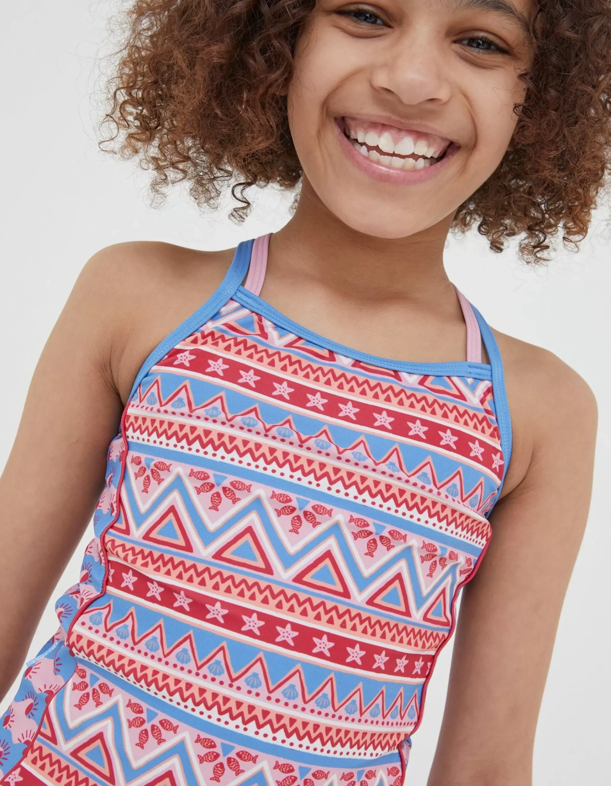 Girls FatFace View All|Aztec Tankini
