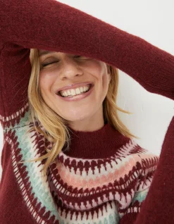 Women FatFace Knitwear|Bea Yoke Fairisle Jumper