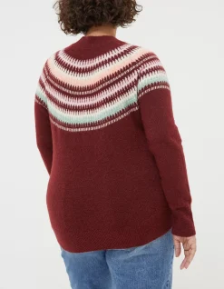 Women FatFace Knitwear|Bea Yoke Fairisle Jumper