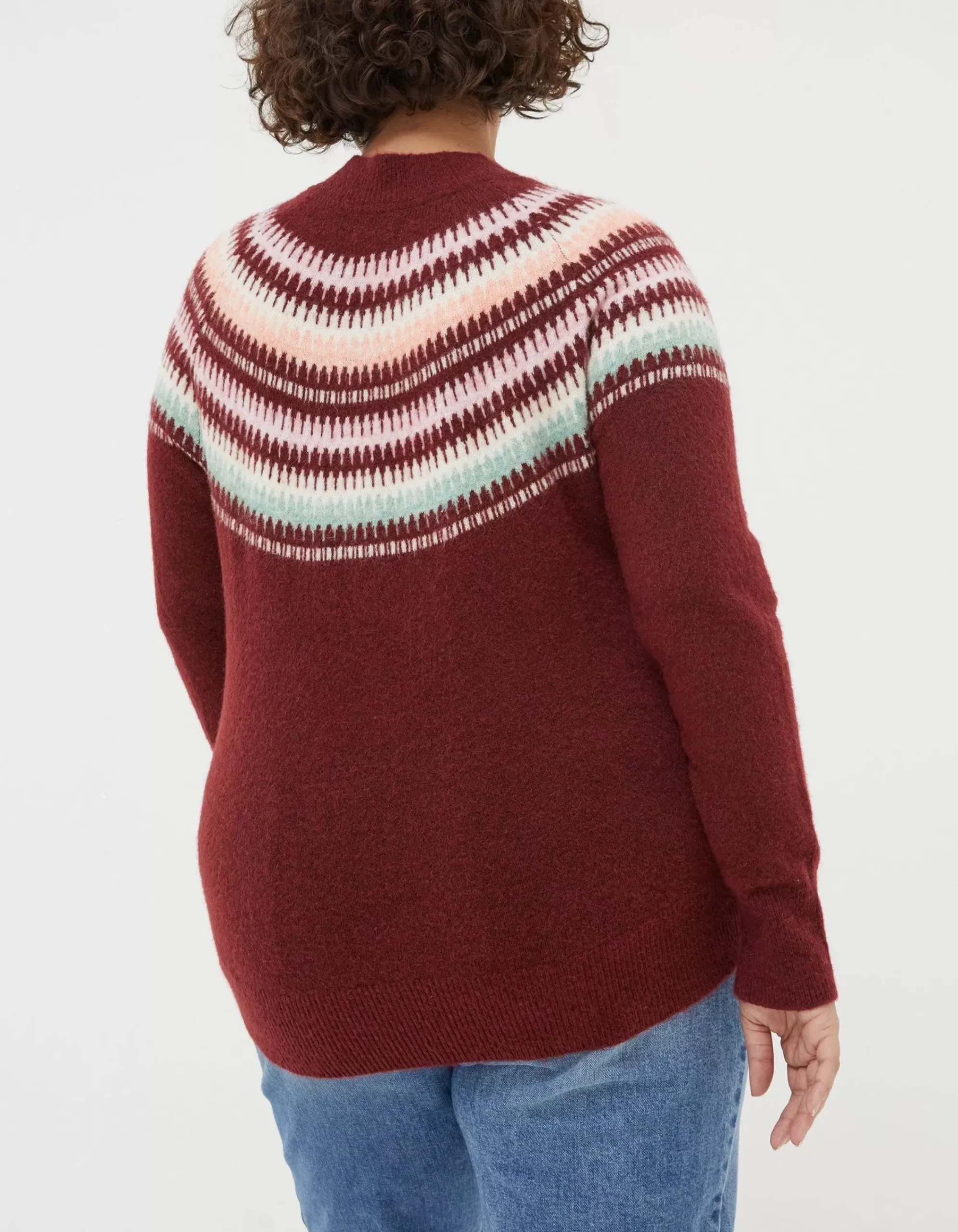 Women FatFace Knitwear|Bea Yoke Fairisle Jumper
