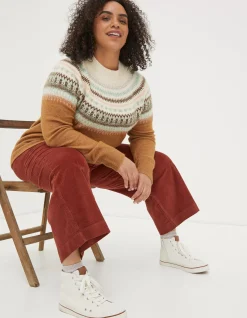 Women FatFace Knitwear|Bea Yoke Fairisle Jumper