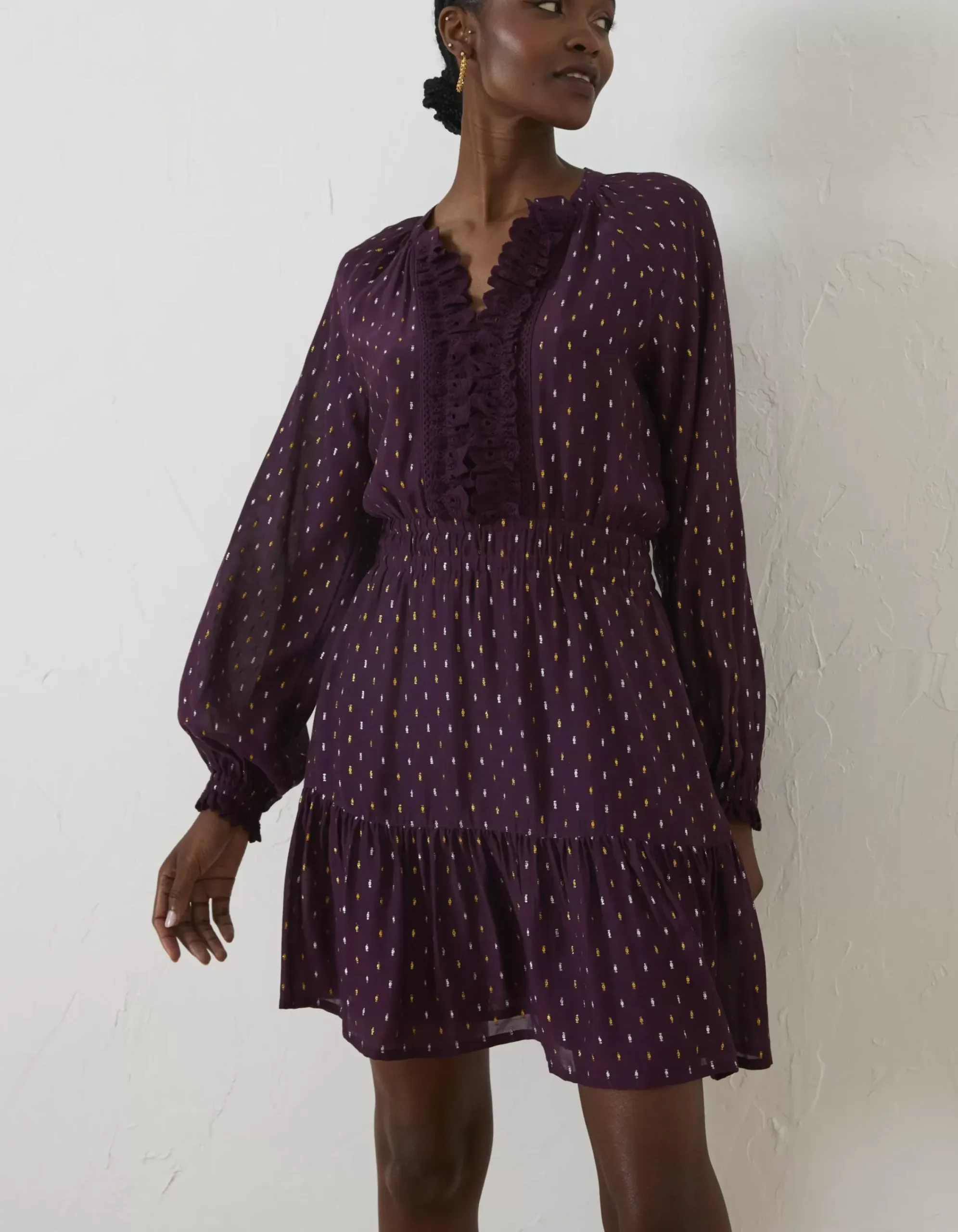 Women FatFace View All|Belle Metallic Dress