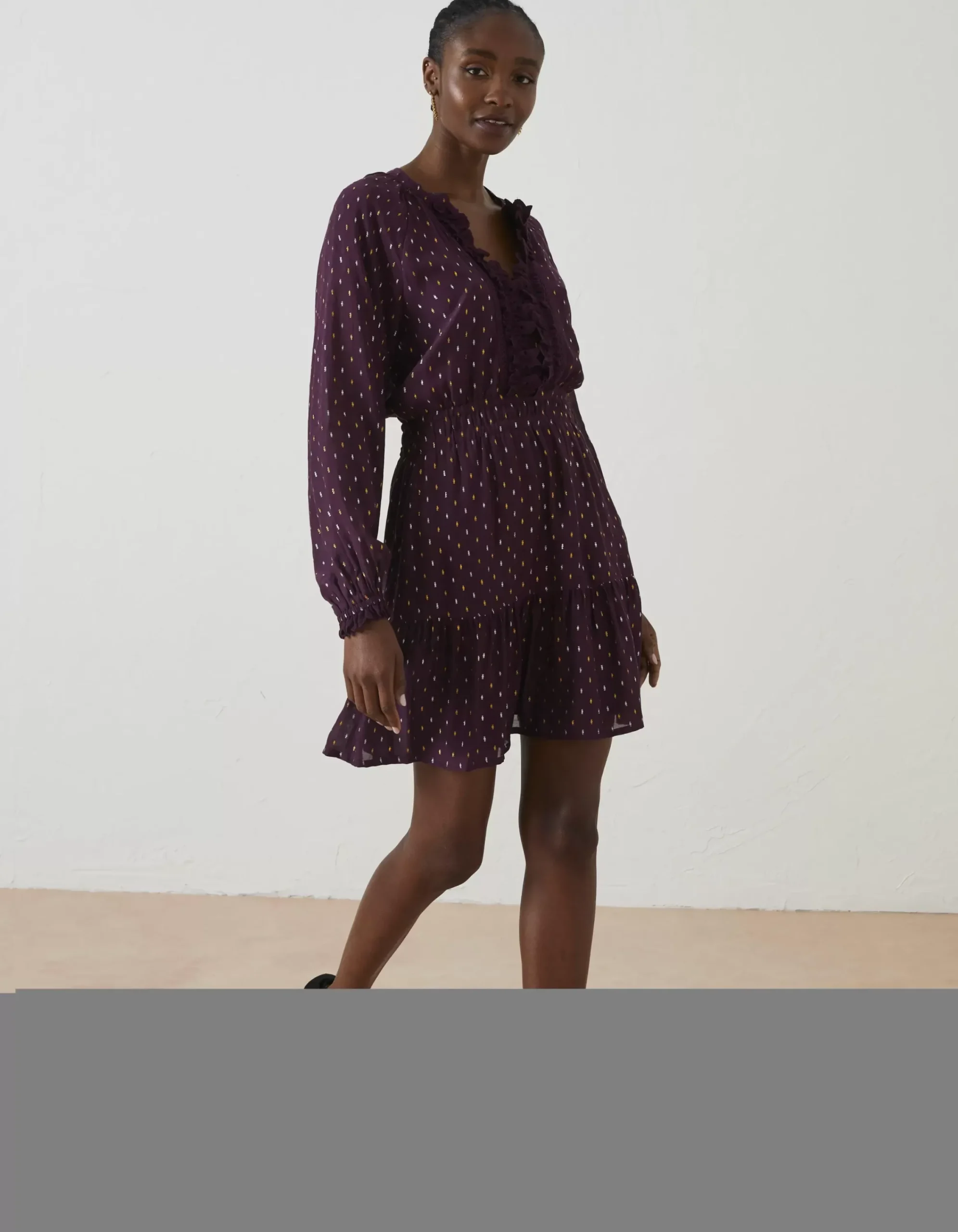 Women FatFace View All|Belle Metallic Dress