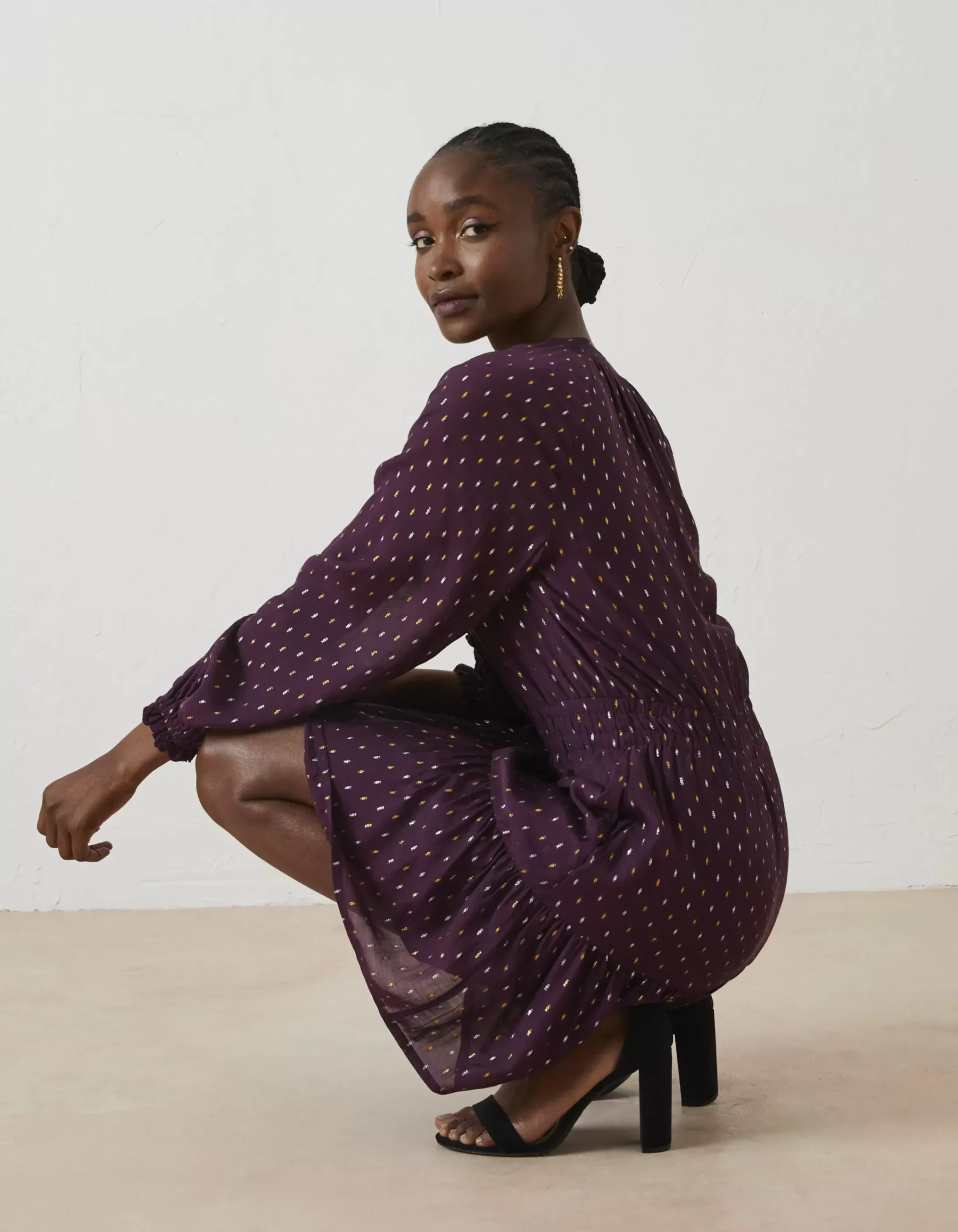 Women FatFace View All|Belle Metallic Dress