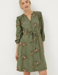 Women FatFace View All|Bernie Embroidered Shirt Dress