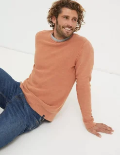 Men FatFace View All|Berwick Washed Crew Jumper