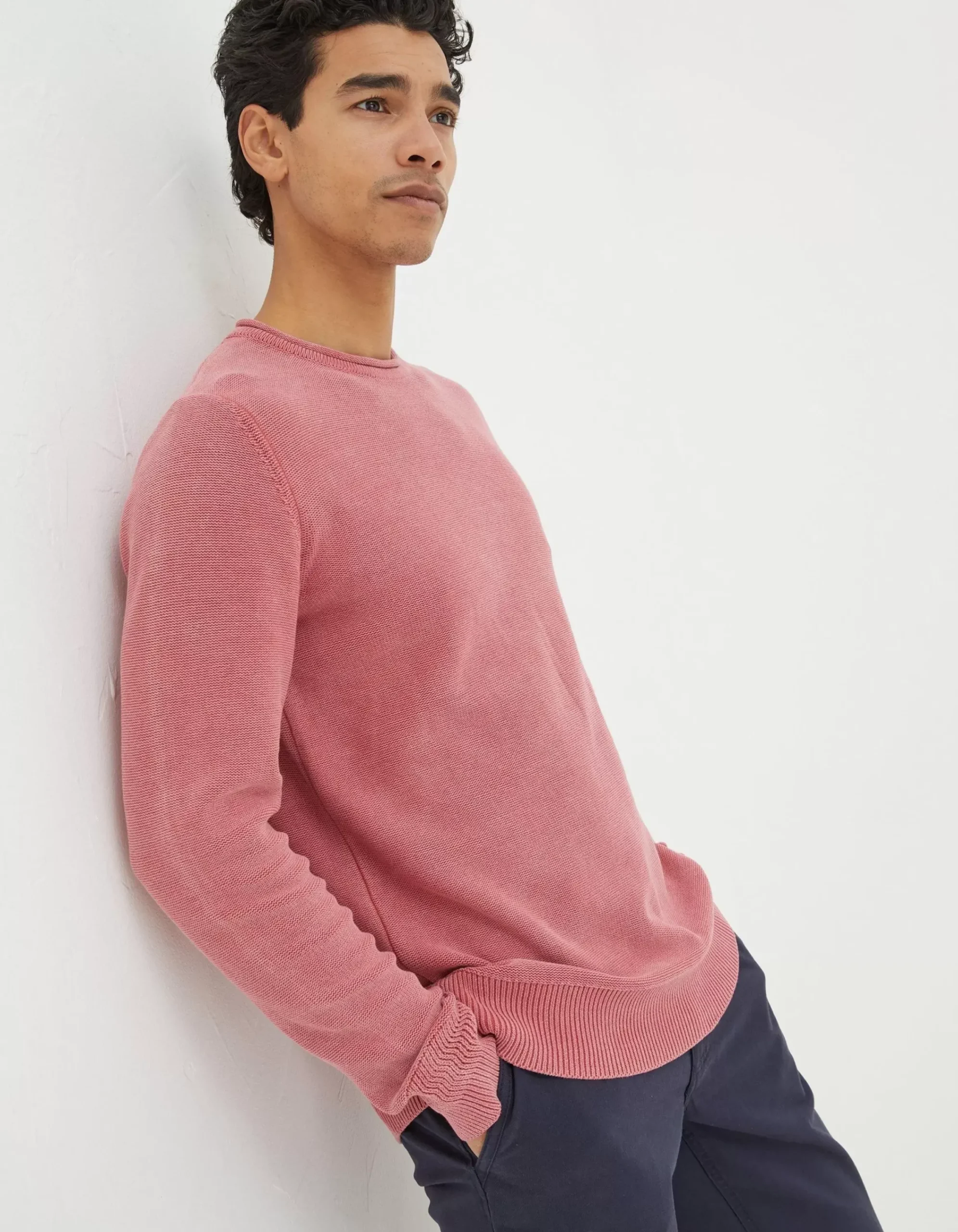 Men FatFace View All|Berwick Washed Crew Jumper