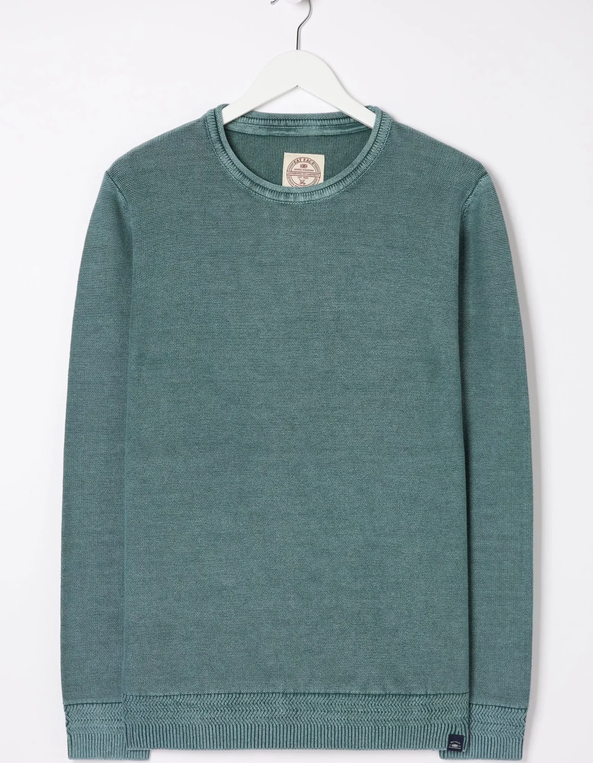 Men FatFace Knitwear|Berwick Washed Crew Neck