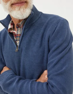 Men FatFace Knitwear|Berwick Washed Half Neck
