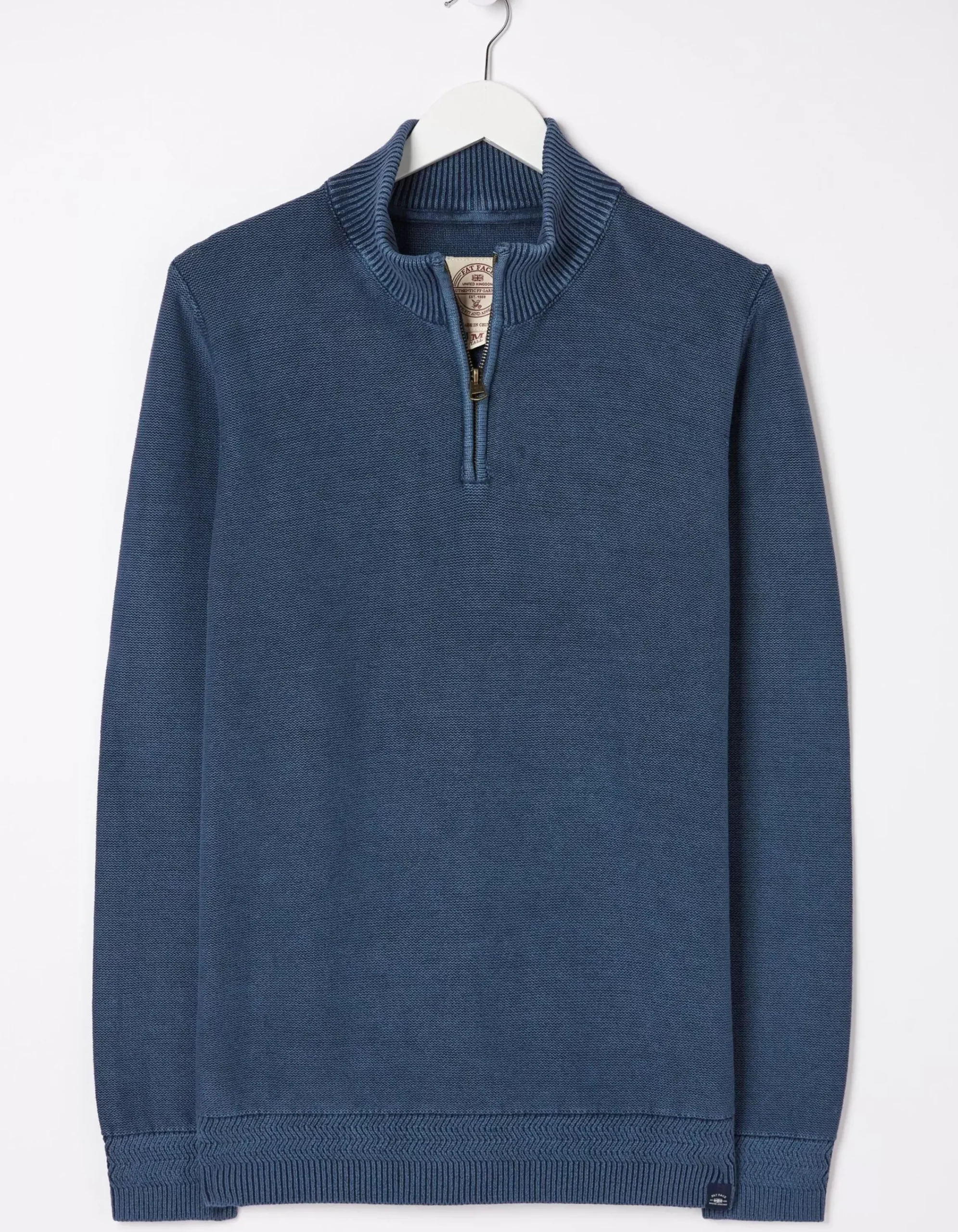 Men FatFace Knitwear|Berwick Washed Half Neck