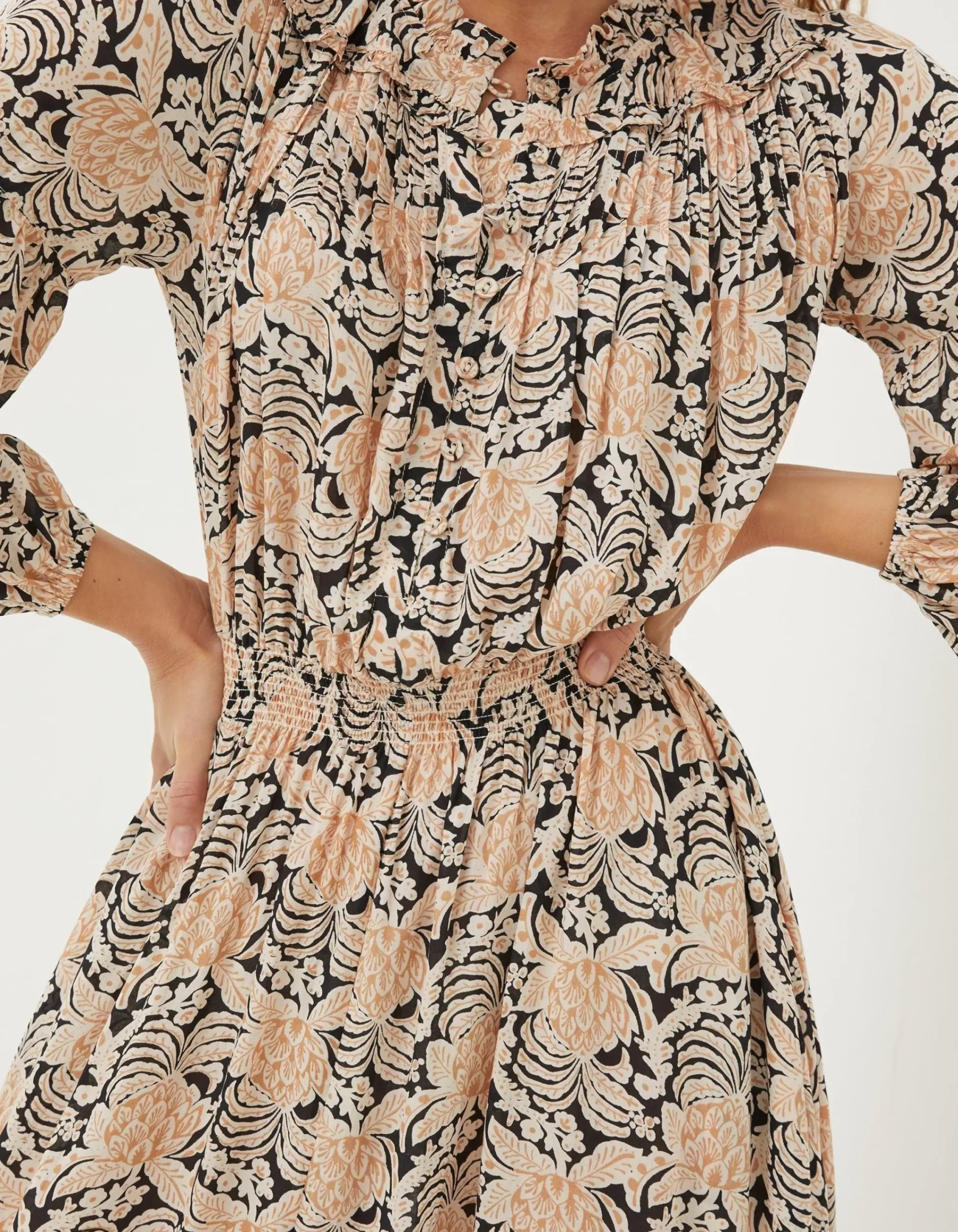 Women FatFace Dresses|Beth Damask Floral Maxi Dress