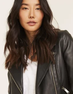 Women FatFace Coats & Jackets|Bethany Biker Leather Jacket