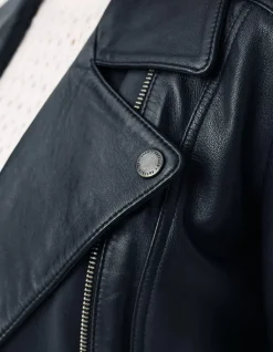 Women FatFace Coats & Jackets|Bethany Biker Leather Jacket