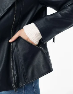 Women FatFace Coats & Jackets|Bethany Biker Leather Jacket