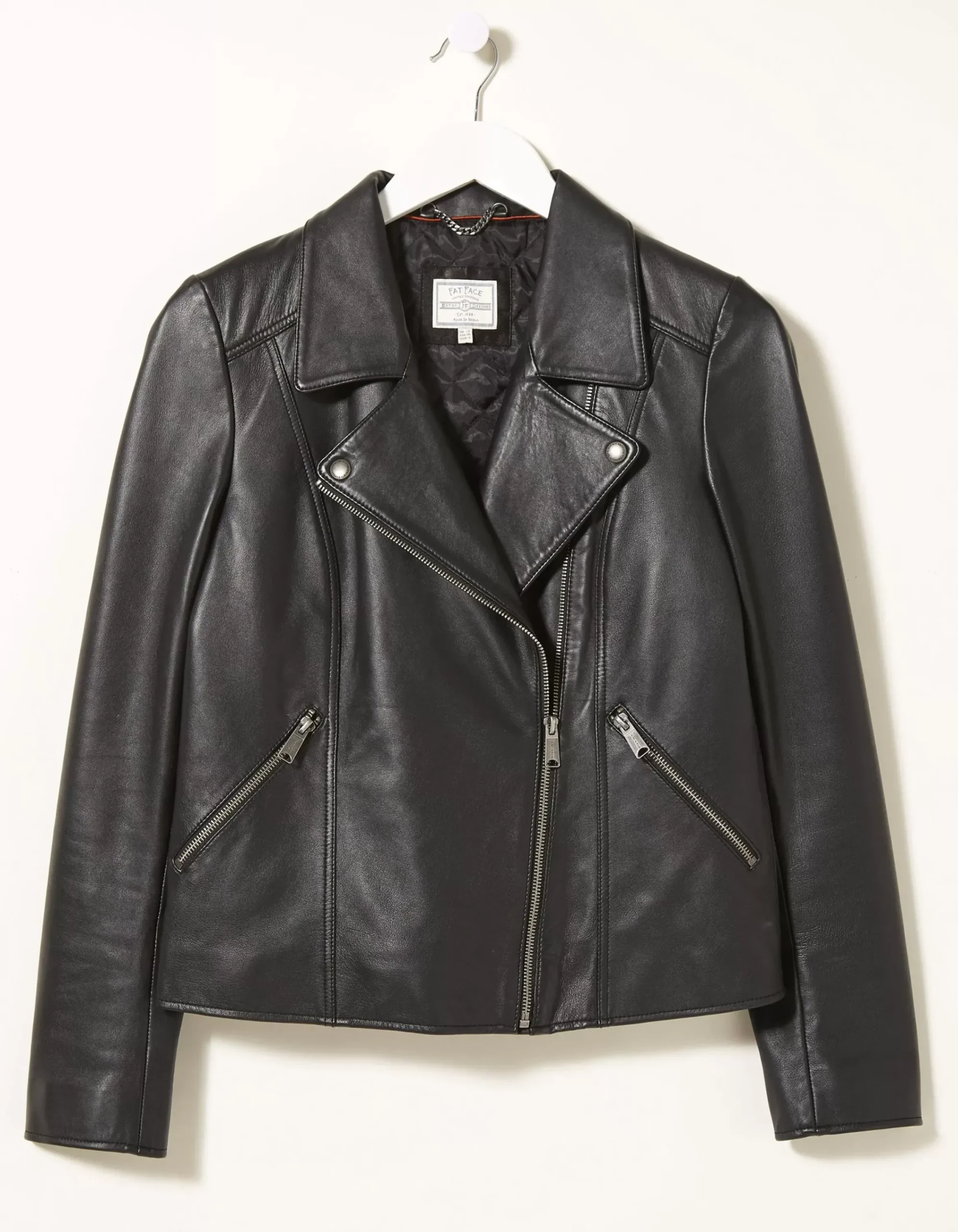 Women FatFace Coats & Jackets|Bethany Biker Leather Jacket
