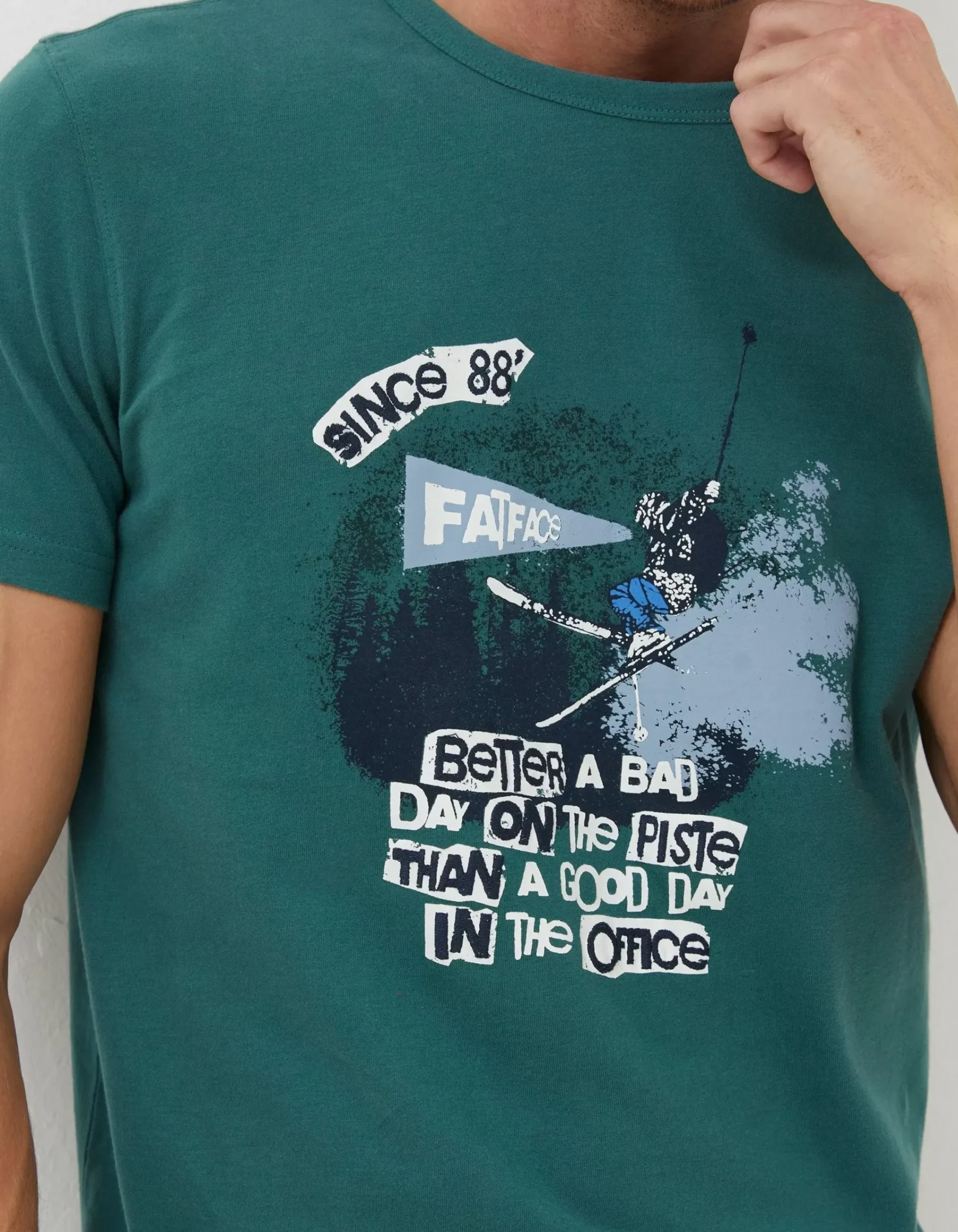 Men FatFace View All|Better A Bad Day Ski T Shirt