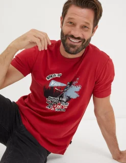 Men FatFace T-Shirts|Better A Bad Day Ski T-Shirt