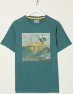 Men FatFace T-Shirts|Big Wave Riders T-Shirt